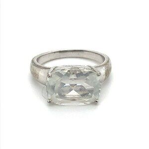 Designer Lenox Sterling Silver & Cubic Zirconia Size 9 Ring! 154